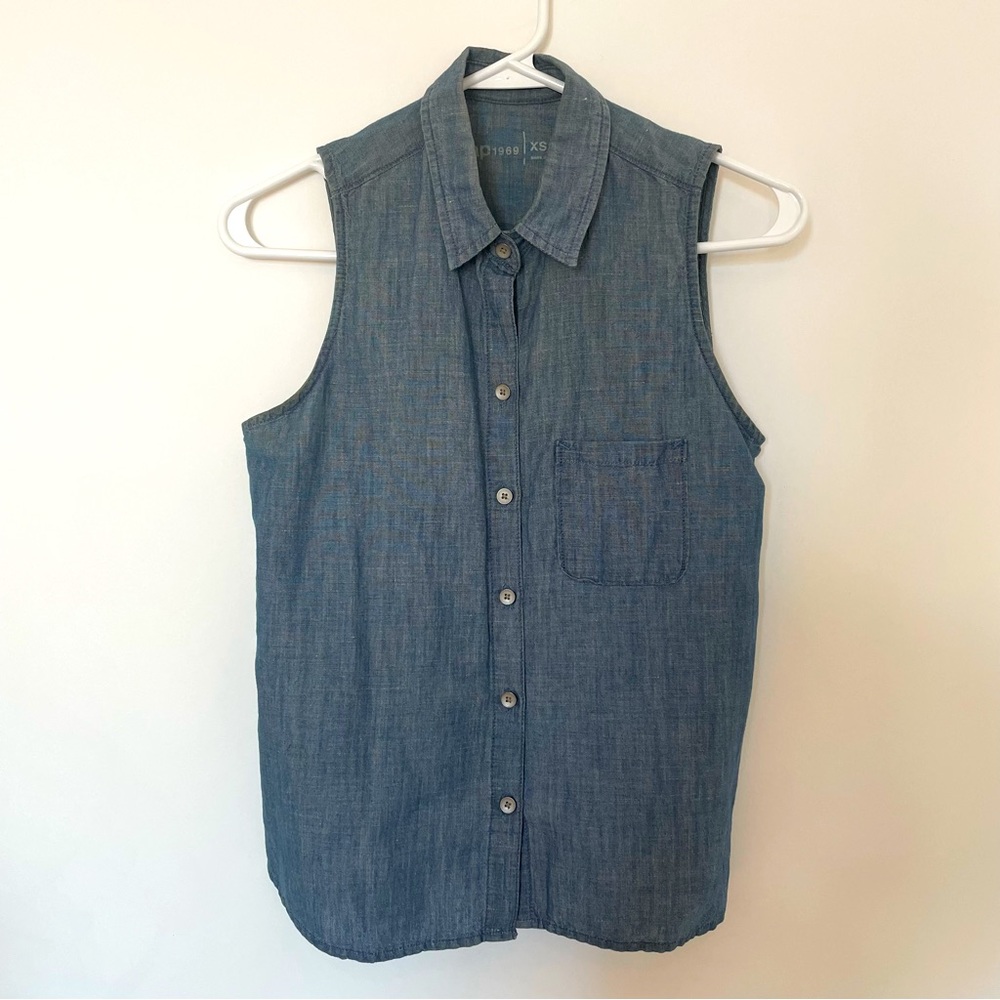Gap Denim Button Down Tank